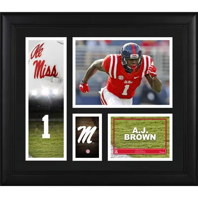 Lids AJ Brown Ole Miss Rebels Fanatics Authentic Unsigned White Jersey  Running Photograph