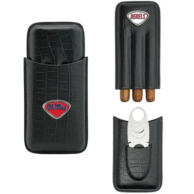 Ole Miss Rebels Cigar Case - Black