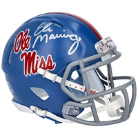 Casque Riddell Speed ​​Mini autographié par Eli Manning des Ole Miss Rebels