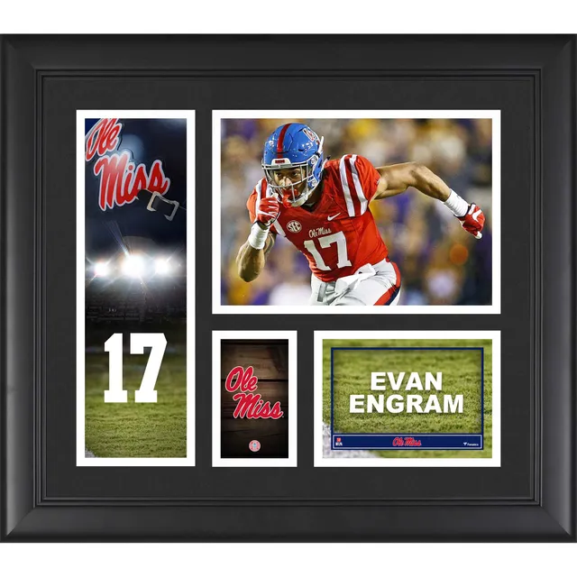 DK Metcalf Ole Miss Rebels Unsigned White Jersey Running Photograph