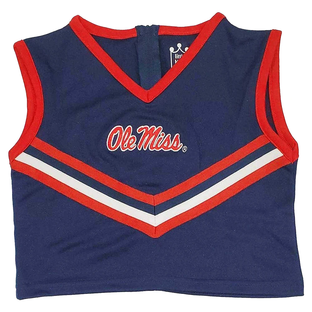 Girls Youth Navy Ole Miss Rebels 2-Piece Cheer Set