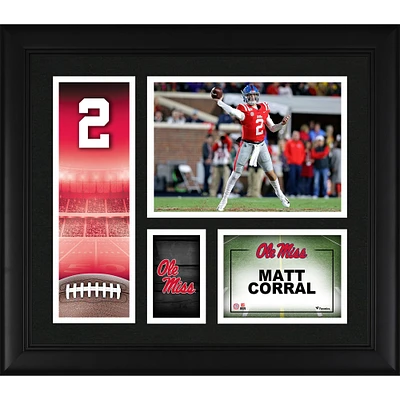 Collage encadré de 15" x 17" des joueurs des Ole Miss Rebels de Matt Corral