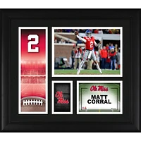 Collage encadré de 15" x 17" des joueurs des Ole Miss Rebels de Matt Corral