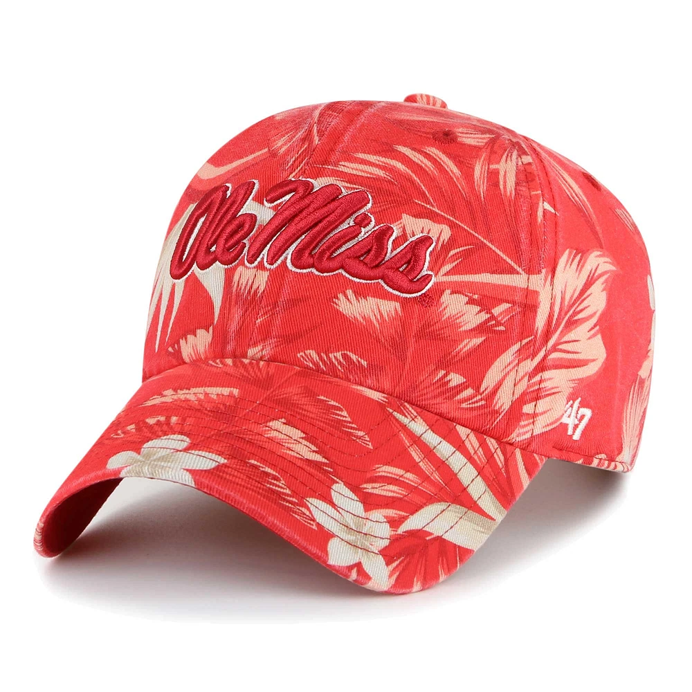 Casquette réglable '47 Red Ole Miss Rebels Tropicalia Clean Up pour hommes