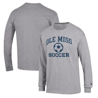 Ole Miss Rebels Champion Soccer Icon Long Sleeve T-Shirt