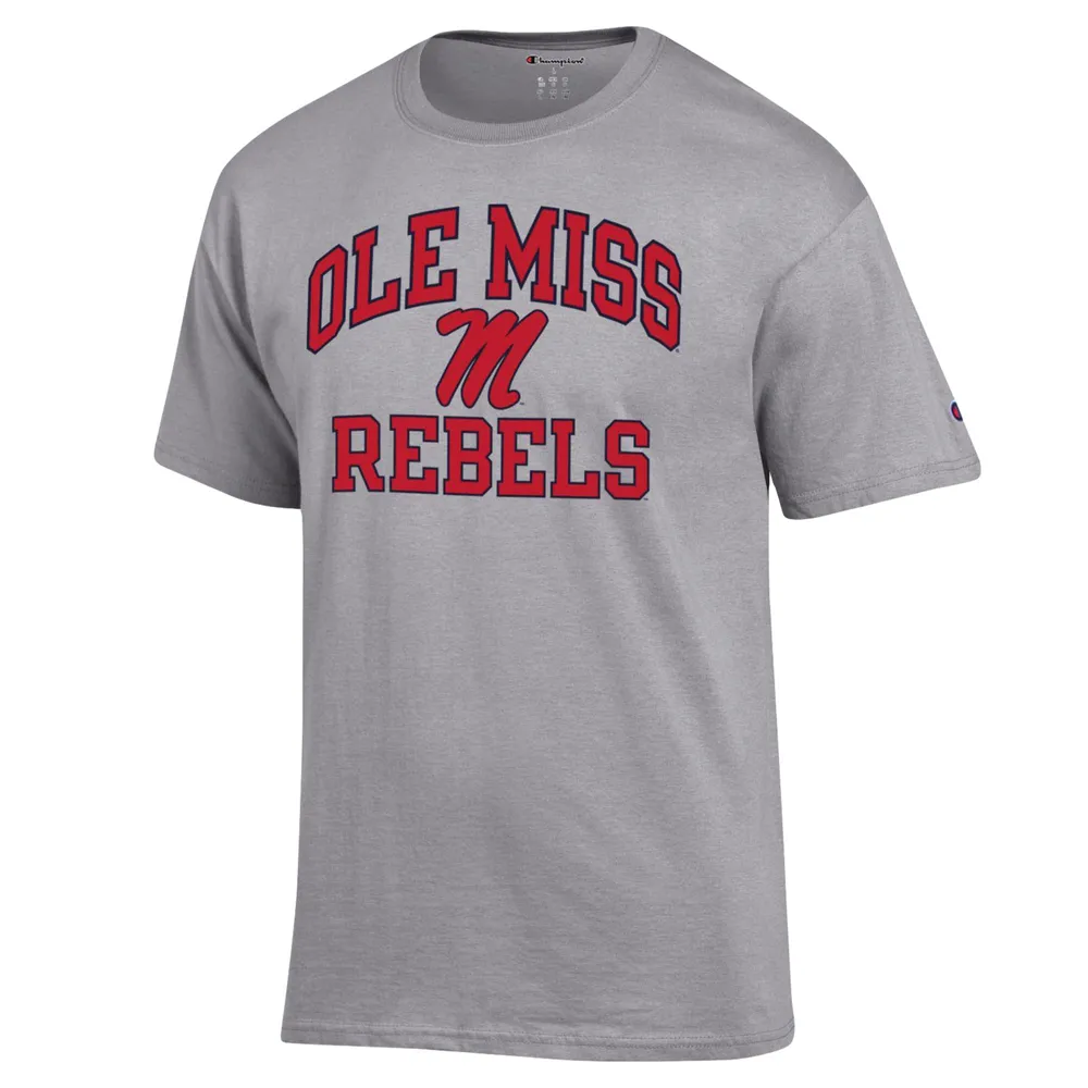 Men's Champion Heather Gray Ole Miss Rebels High Motor T-Shirt