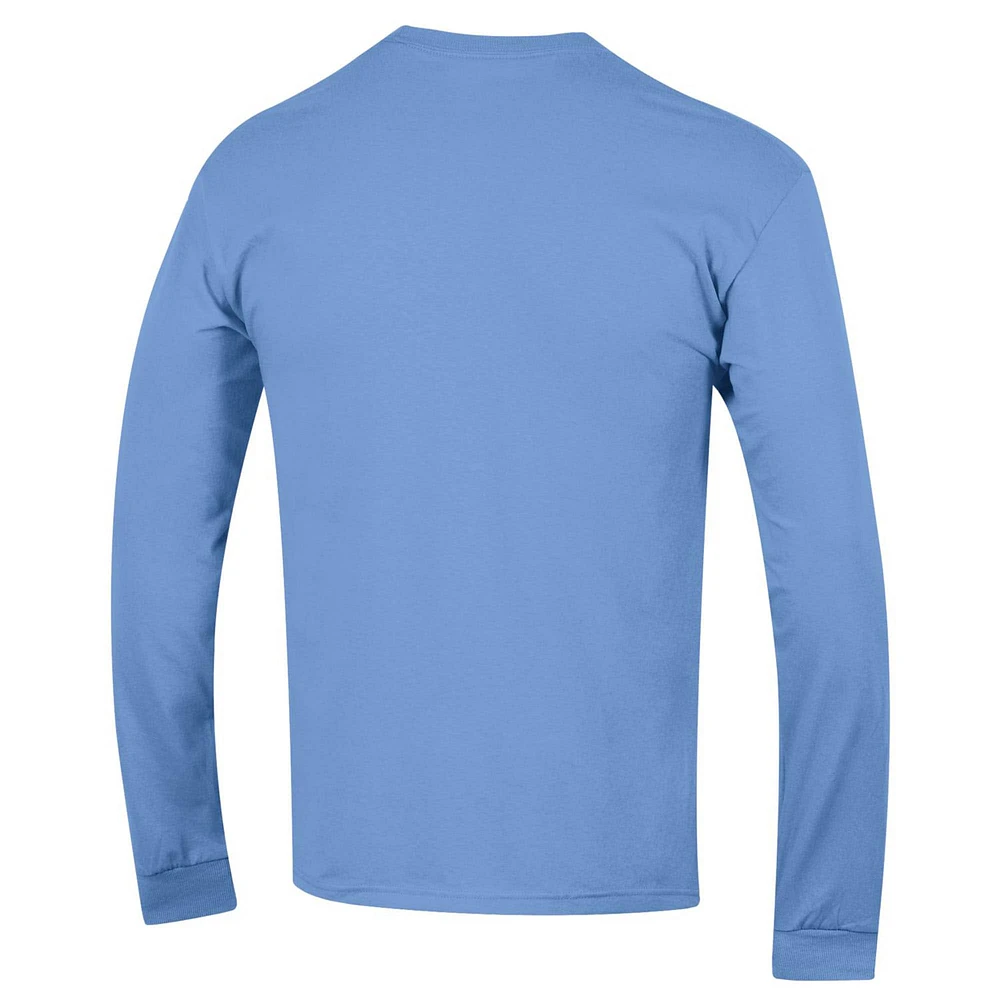 Men's Champion  Light Blue Ole Miss Rebels Basic Arch Long Sleeve T-Shirt