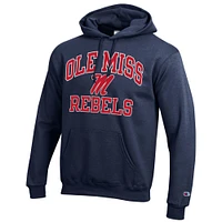 Men's Champion Navy Ole Miss Rebels High Motor Pullover Hoodie