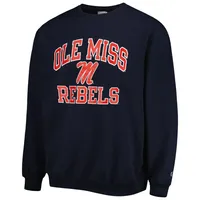 Men's Champion Navy Ole Miss Rebels High Motor Pullover Sweatshirt