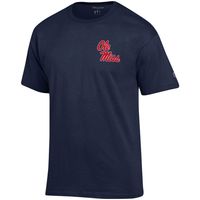 Men's Champion Navy Ole Miss Rebels Stack 2-Hit T-Shirt