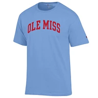 T-shirt Champion Powder Blue Ole Miss Rebels Basic Arch pour homme