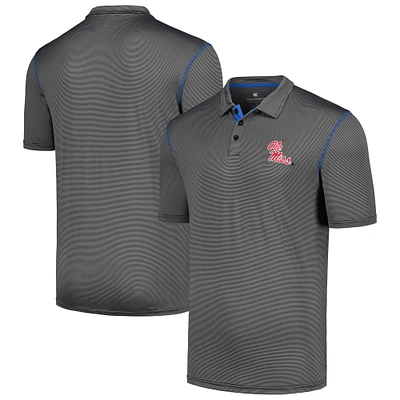 Men's Colosseum Black Ole Miss Rebels Cameron Polo