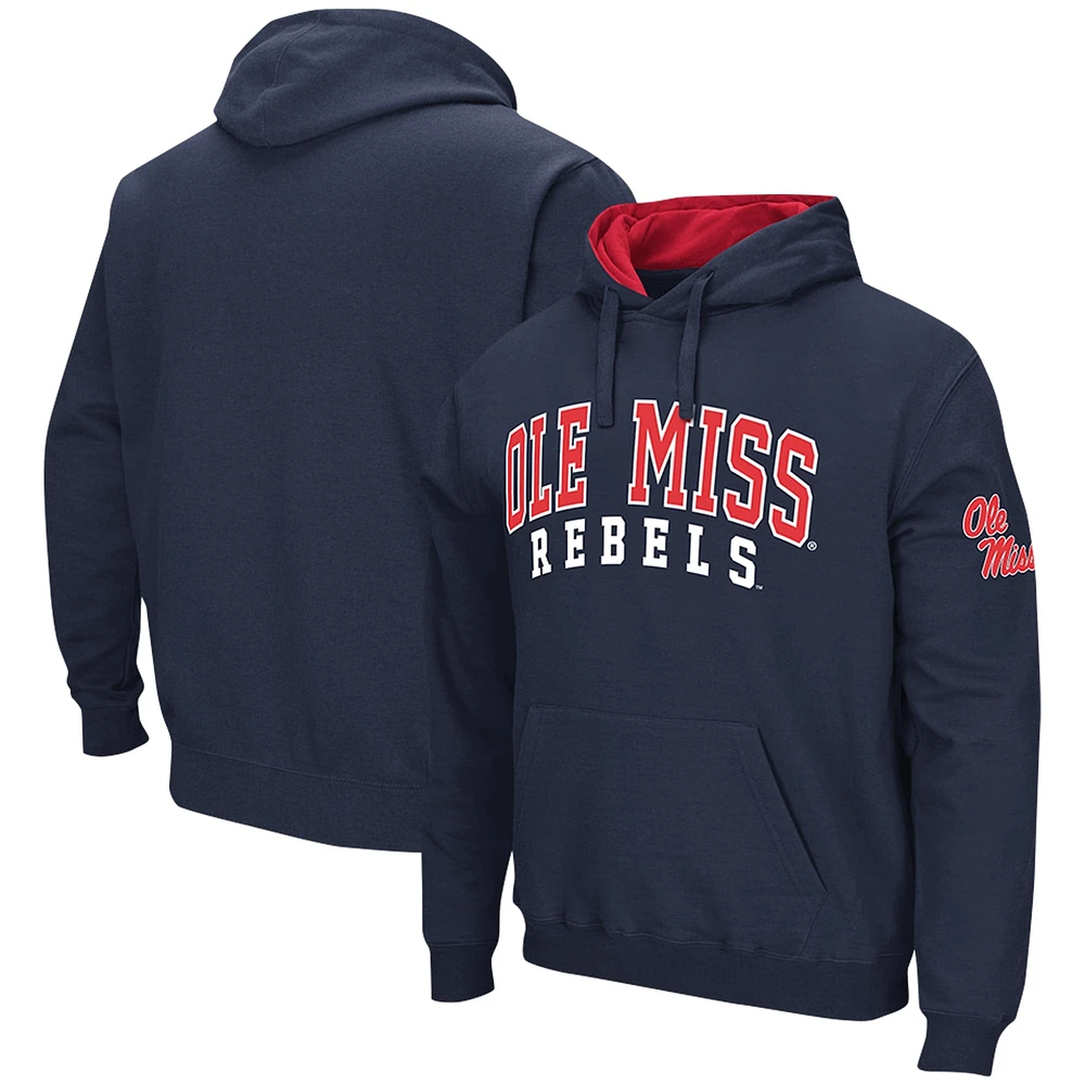 Sweat à capuche Colosseum Navy Ole Miss Rebels Double Arch pour hommes