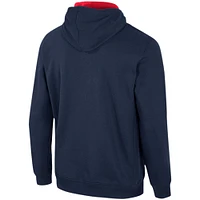 Men's Colosseum Navy Ole Miss Rebels Half-Zip Hoodie