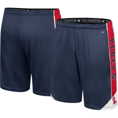 Men's Colosseum Navy Ole Miss Rebels Haller Shorts