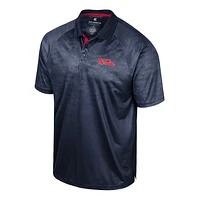 Men's Colosseum Navy Ole Miss Rebels Honeycomb Raglan Polo