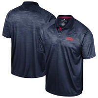 Men's Colosseum Navy Ole Miss Rebels Honeycomb Raglan Polo