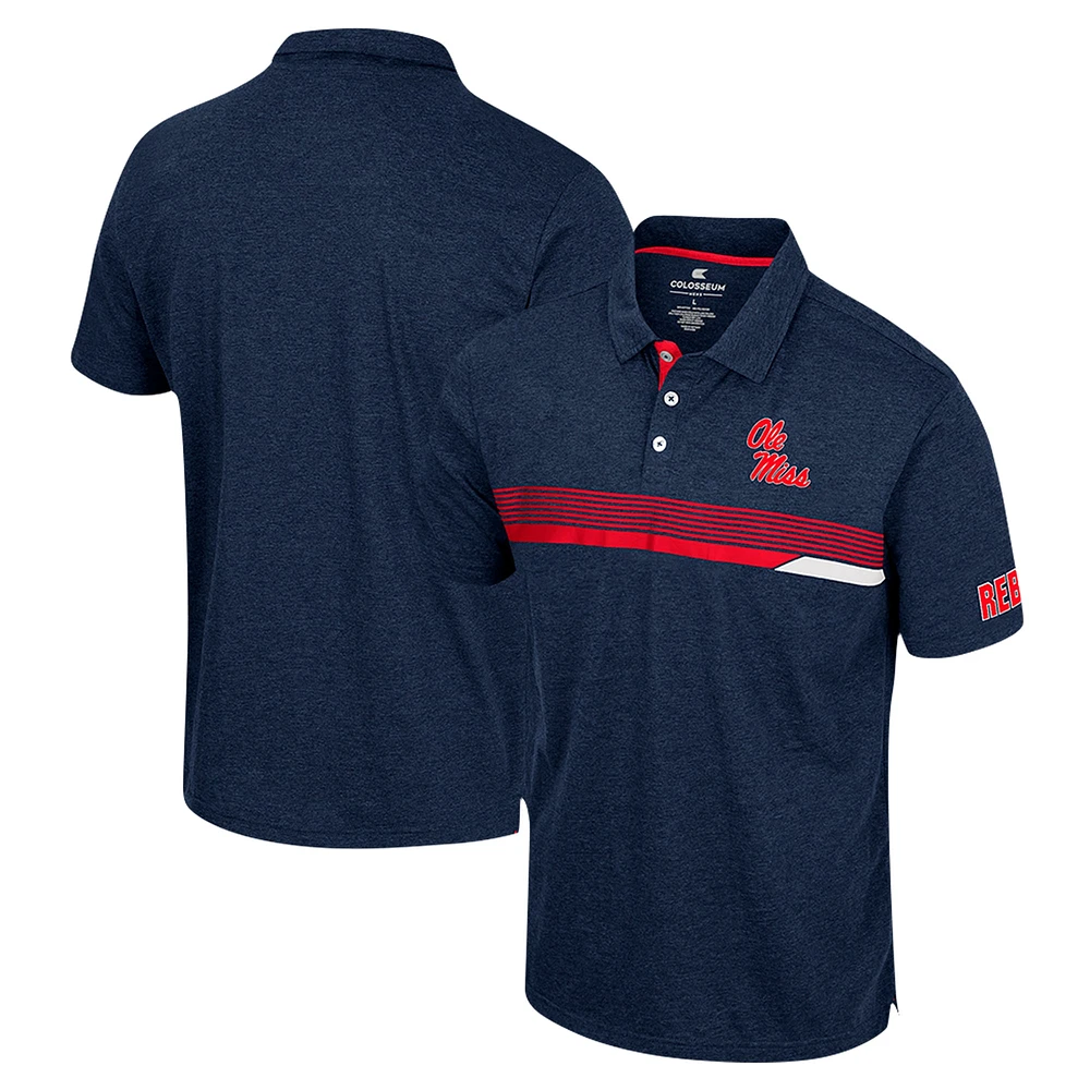 Men's Colosseum Navy Ole Miss Rebels No Problemo Polo