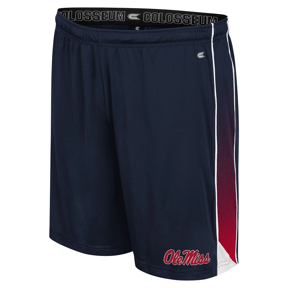 Short en ligne Colosseum bleu marine Ole Miss Rebels pour hommes