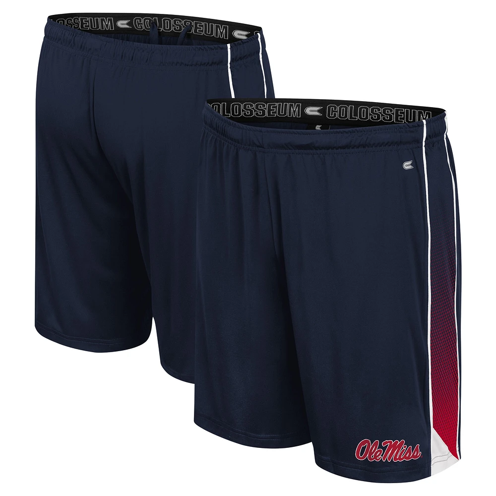 Short en ligne Colosseum bleu marine Ole Miss Rebels pour hommes