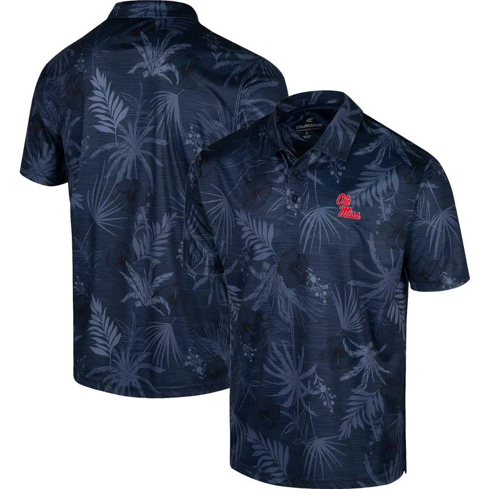 Men's Colosseum Navy Ole Miss Rebels Palms Team Polo