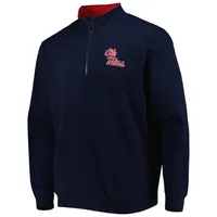 Men's Colosseum Navy Ole Miss Rebels Tortugas Quarter-Zip Sweatshirt