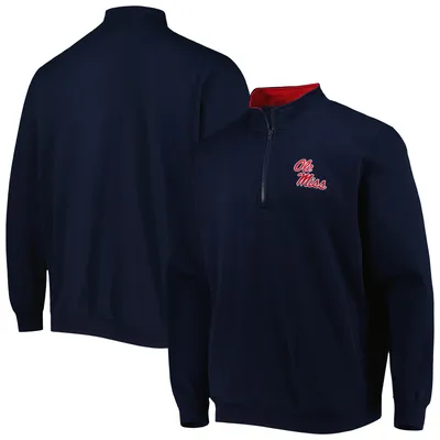 Men's Colosseum Navy Ole Miss Rebels Tortugas Quarter-Zip Sweatshirt