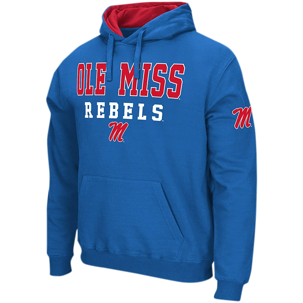 Sweat à capuche Colosseum Powder Blue Ole Miss Rebels Sunrise pour hommes