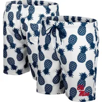 SHORT DE BAIN CO3 OLEMIS BLANC MARINE HOMME ANANAS (BLANC/COULEUR LIMITÉE L'ÉQUIPE) SWMMEN