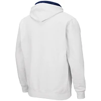 Men's Colosseum  White Ole Miss Rebels Arch & Logo 3.0 Full-Zip Hoodie