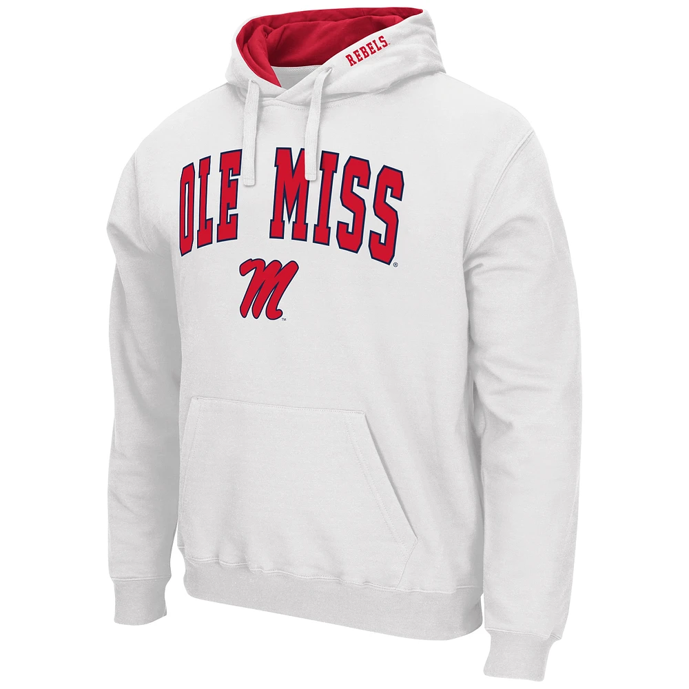 Sweat à capuche Colosseum White Ole Miss Rebels Arch & Team Logo 3.0 pour homme