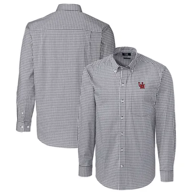 Ole Miss Rebels Cutter & Buck Easy Care Stretch Gingham Long Sleeve Button-Down Shirt