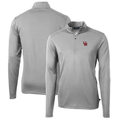 Ole Miss Rebels Cutter & Buck Virtue Eco Pique Recycled Quarter-Zip Pullover Top