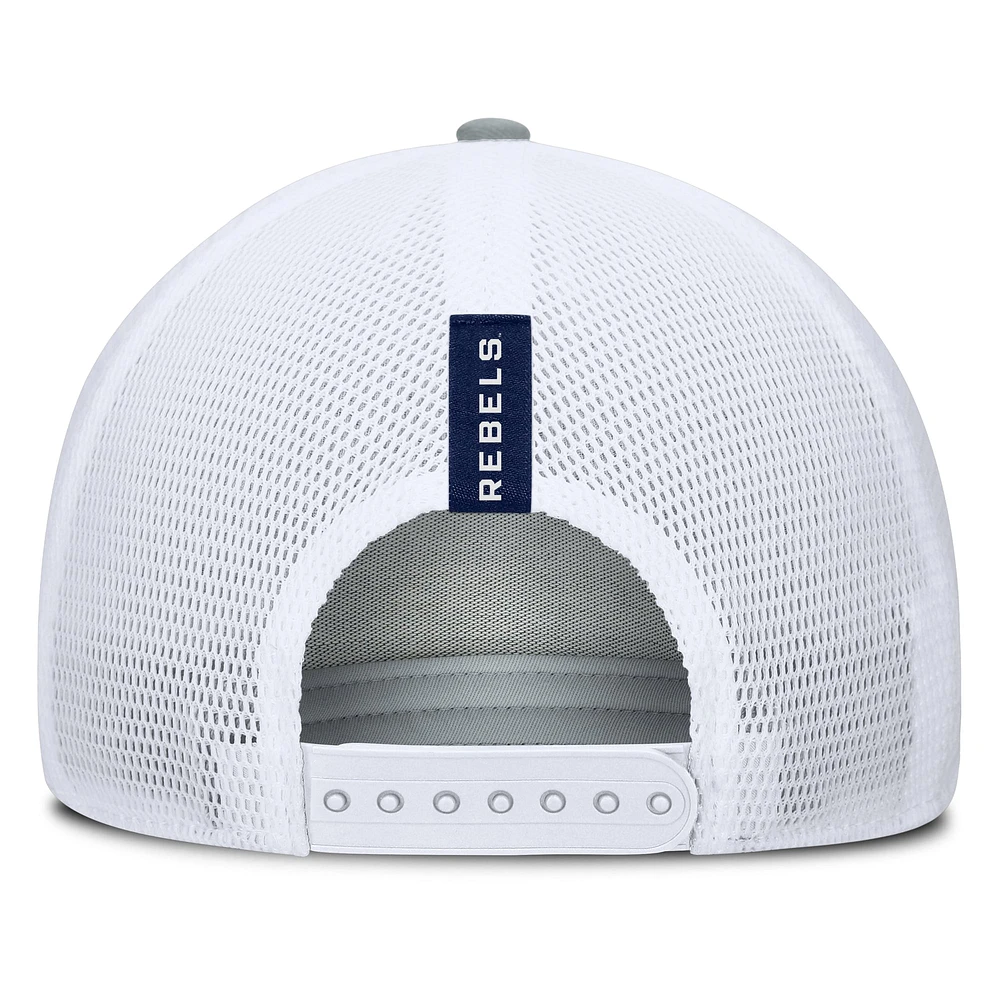 Men's Fanatics Heather Gray/Navy Ole Miss Rebels Profile Trucker Adjustable Hat