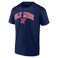 T-shirt Fanatics pour homme bleu marine Ole Miss Rebels Core