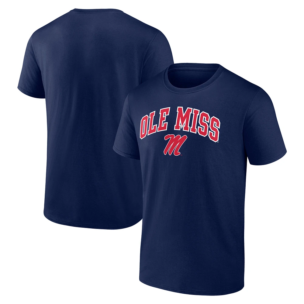 T-shirt Fanatics pour homme bleu marine Ole Miss Rebels Core