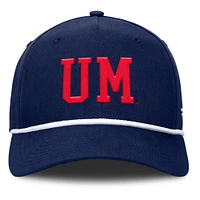 Men's Fanatics Navy Ole Miss Rebels Foul Ball Rope Adjustable Hat