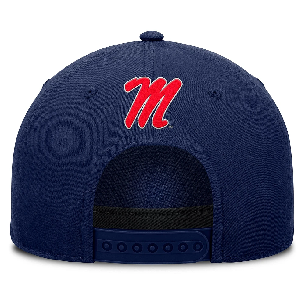 Men's Fanatics Navy Ole Miss Rebels Foul Ball Rope Adjustable Hat