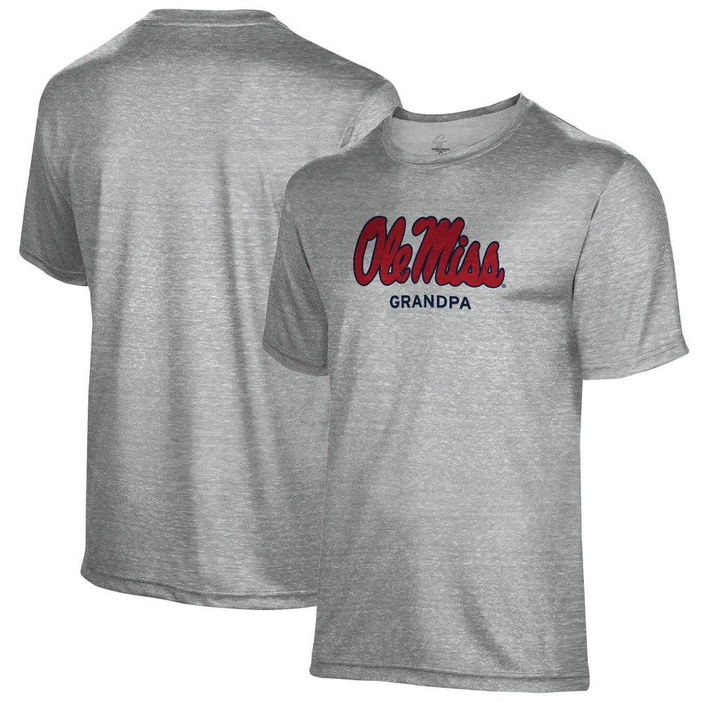 Men's Blue 84 Heathered Gray Ole Miss Rebels 2022 NCAA Baseball College World Series Champions Schedule T-Shirt Size: Medium