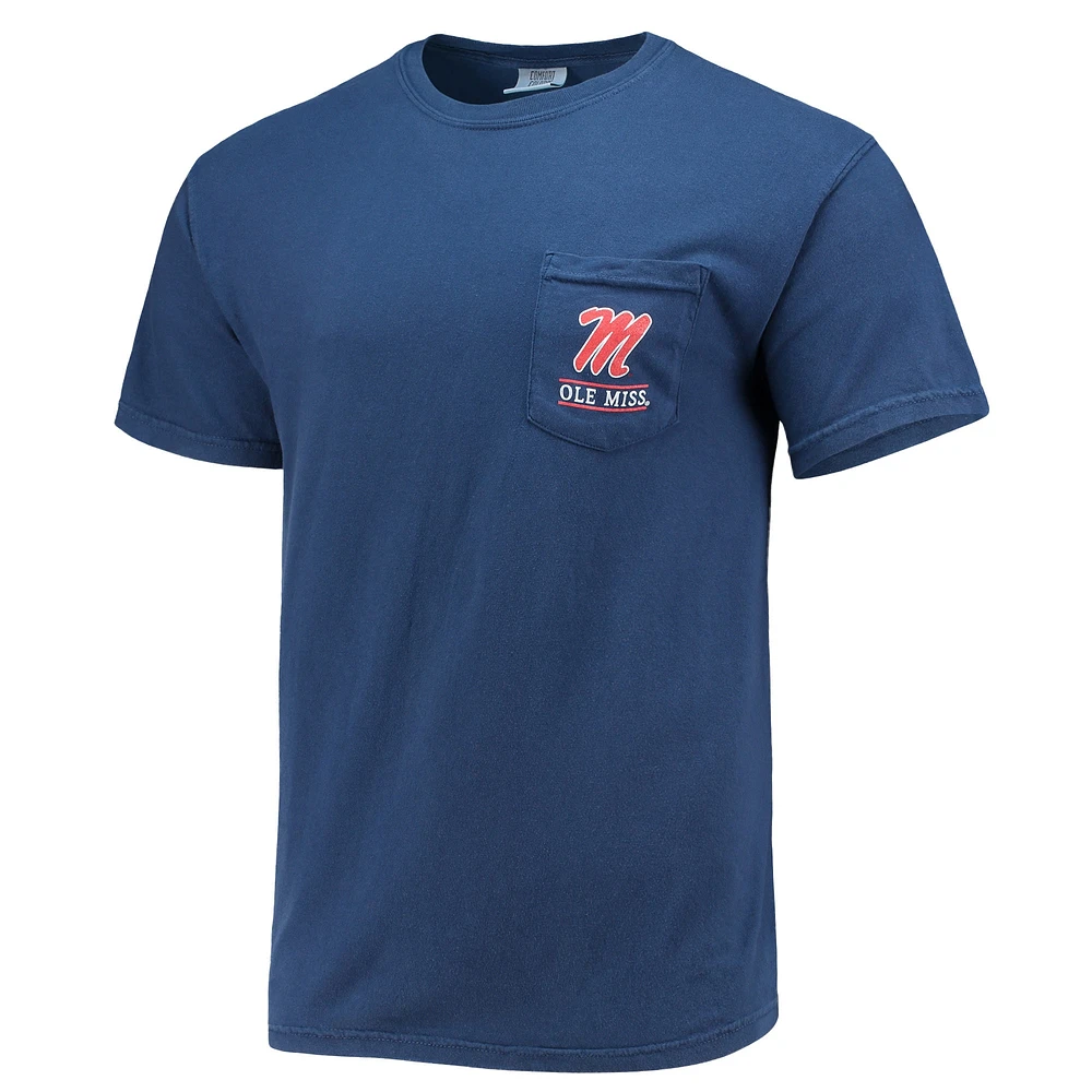 Men's Navy Ole Miss Rebels Circle Campus Scene T-Shirt