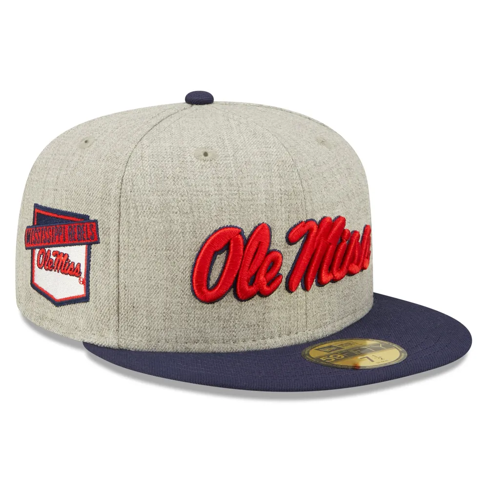 Men's New Era Red Ole Miss Rebels Logo Basic 59FIFTY Fitted Hat