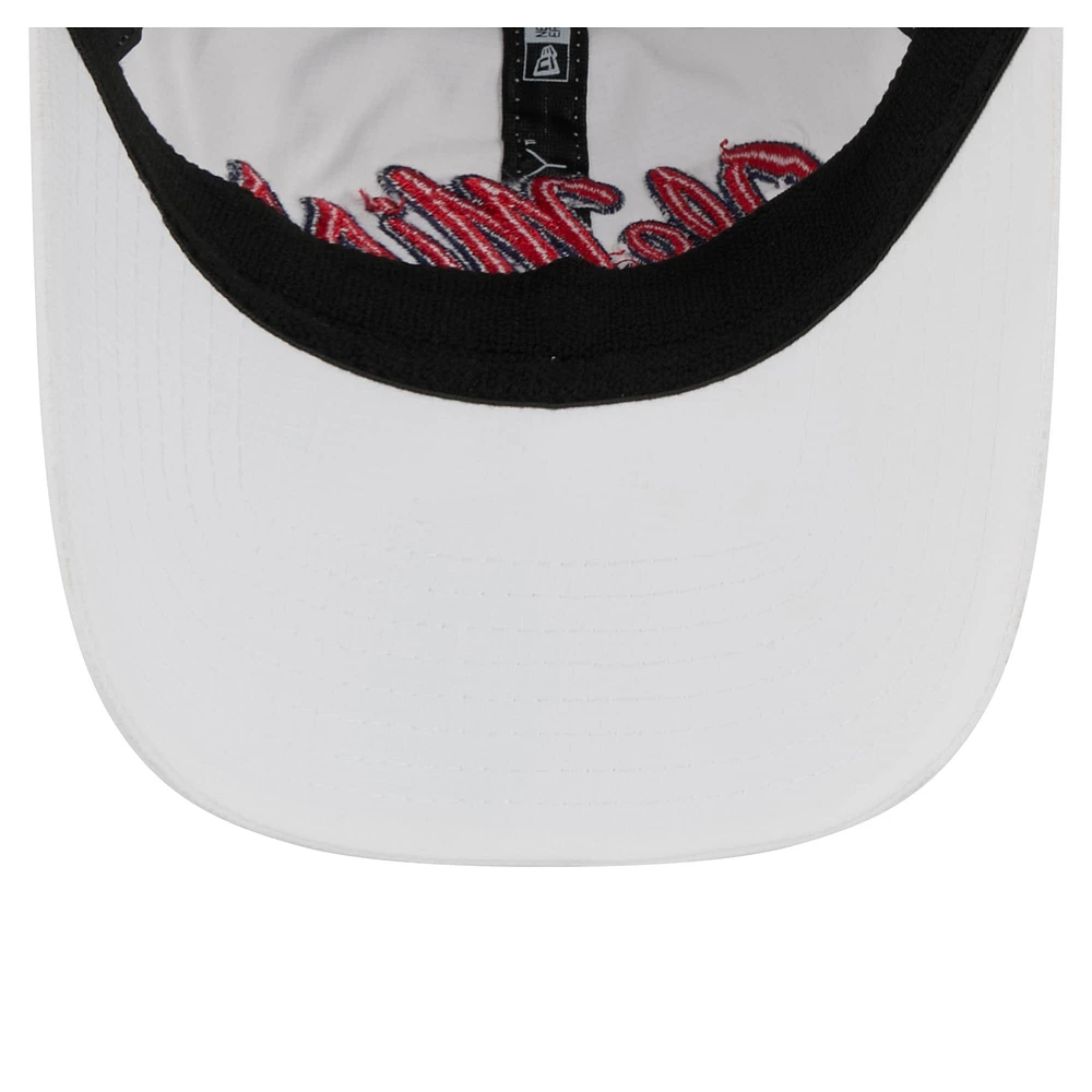 Men's New Era White Ole Miss Rebels Active Ripstop 9TWENTY Adjustable Hat