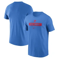 Men's Nike Blue Ole Miss Rebels 2024 Sideline Performance T-Shirt