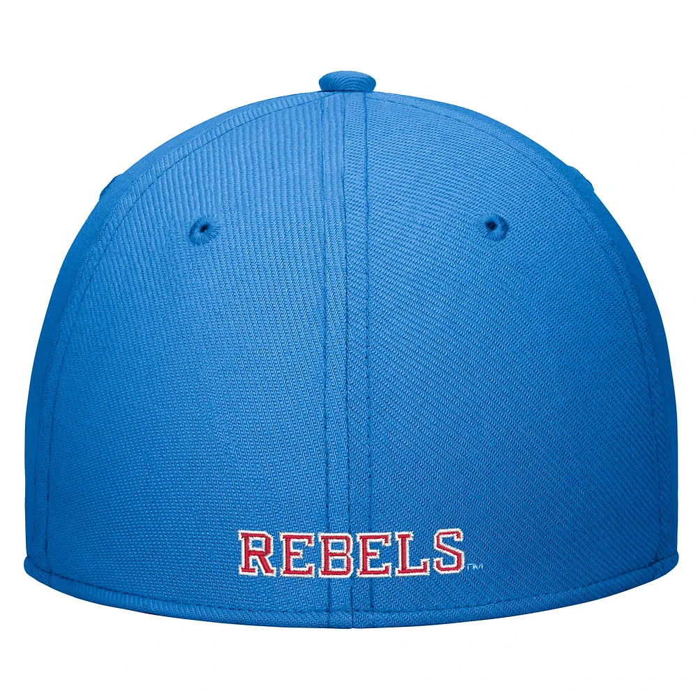 Men's Nike Blue Ole Miss Rebels 2024 Sideline Rise Swoosh Flex Hat