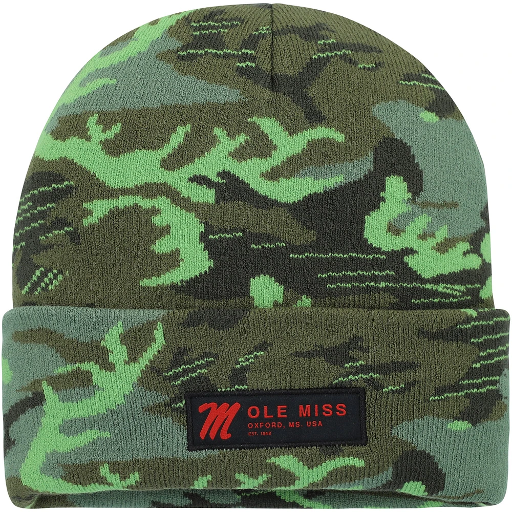 Men's Nike Camo Ole Miss Rebels Veterans Day Cuffed Knit Hat