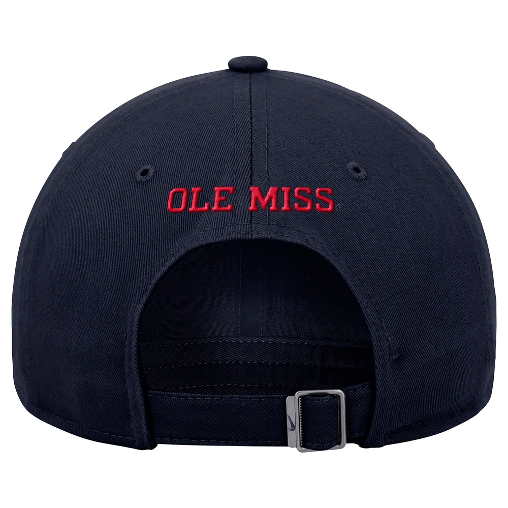 Men's Nike  Navy Ole Miss Rebels Club Adjustable Hat