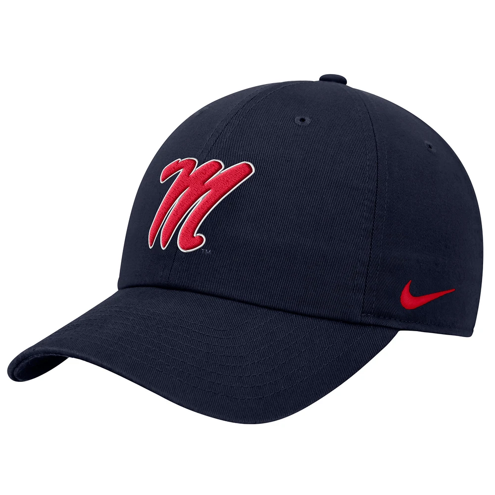 Casquette ajustable Nike Navy Ole Miss Rebels Club pour homme