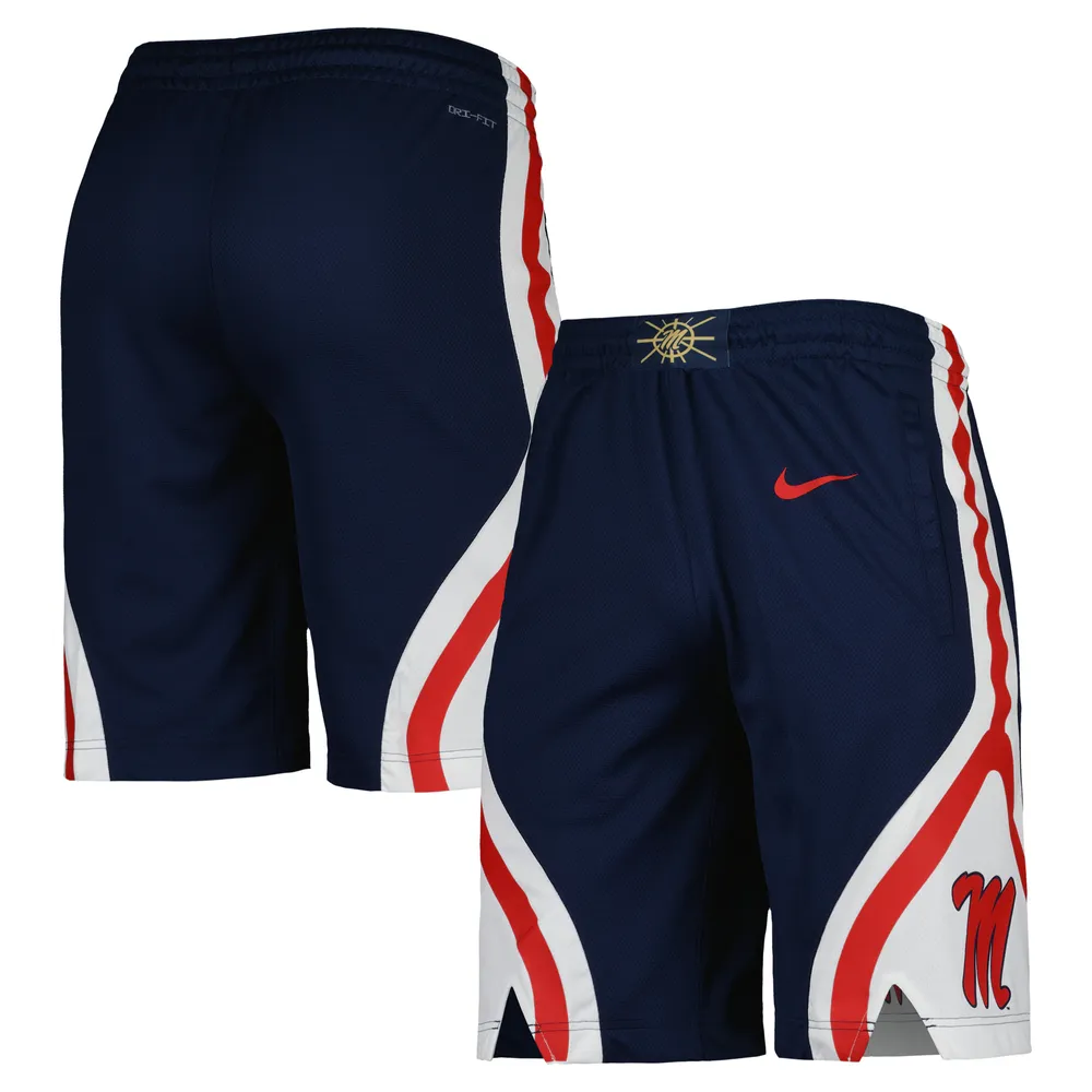 Short de basket-ball Nike Ole Miss Rebels Replica Performance pour homme, bleu marine