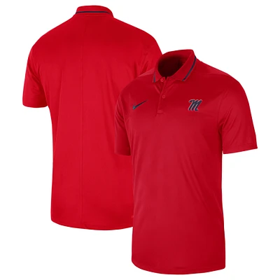 Polo Nike Ole Miss Rebels 2023 Sideline Coaches Performance pour homme, rouge