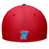 Casquette Nike Ole Miss Rebels Rise Flex rouge pour homme